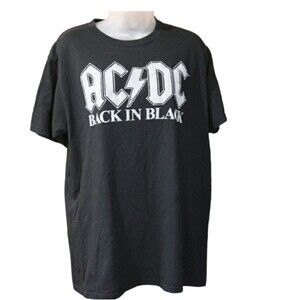 AC/DC Rock Band Tshirt Black Rock & Roll Band T Medium